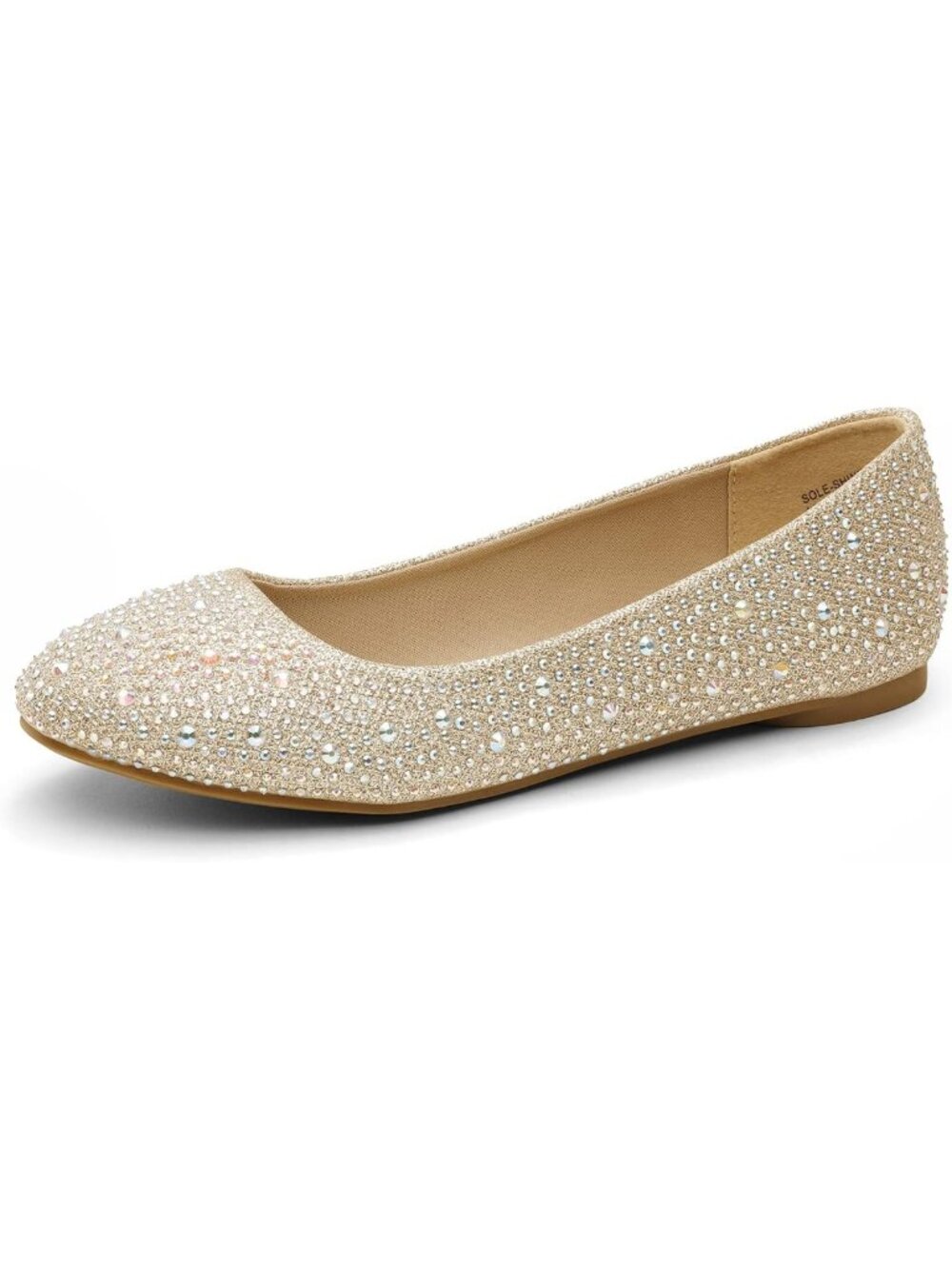 Chic Rhinestone Ballet Flats for Women - Comfortable Slip-On Dressy Shoes for